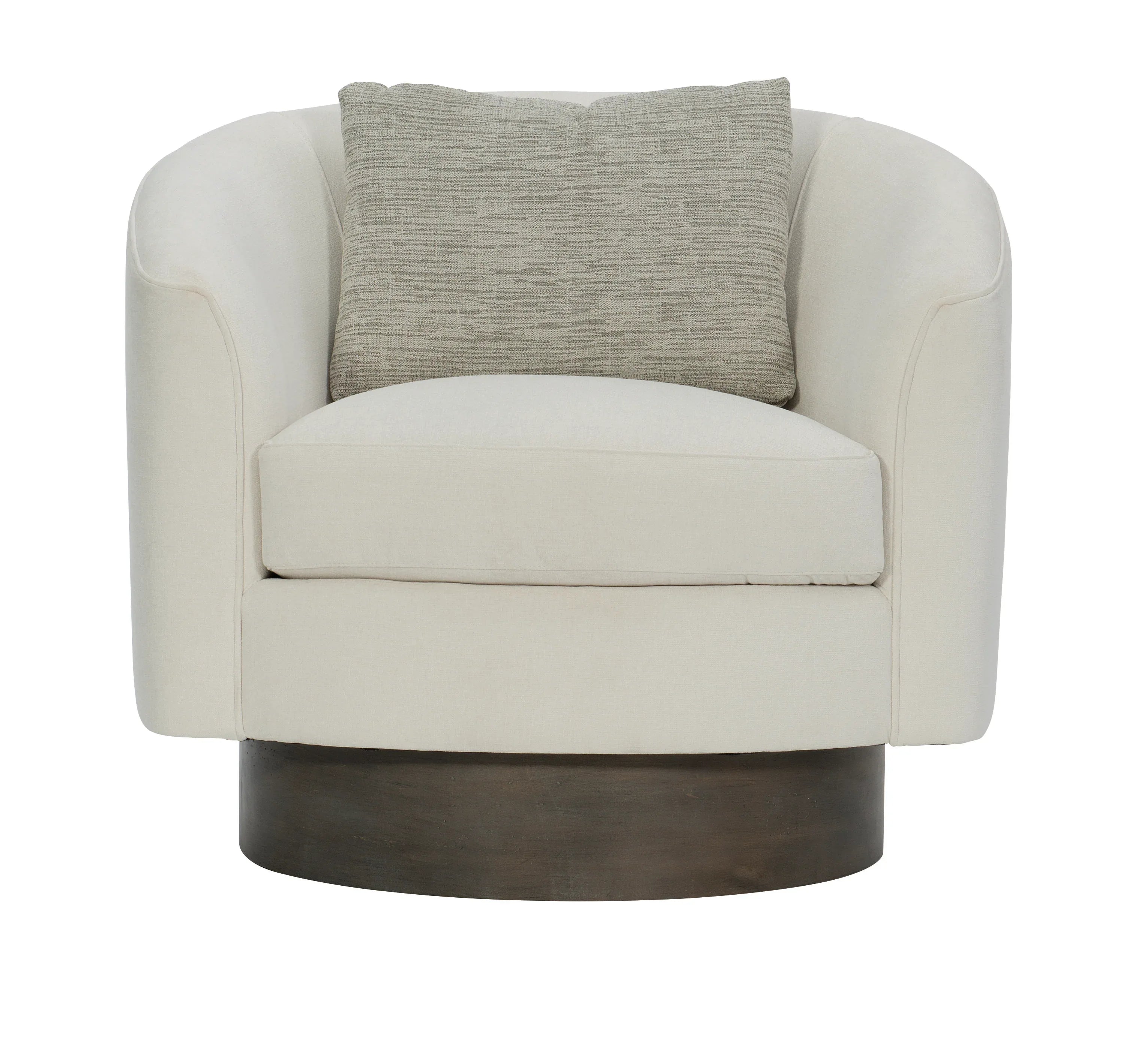 Bernhardt Camino Leather Swivel Chair — Spring-Down Comfort Bernhardt Accent Chair