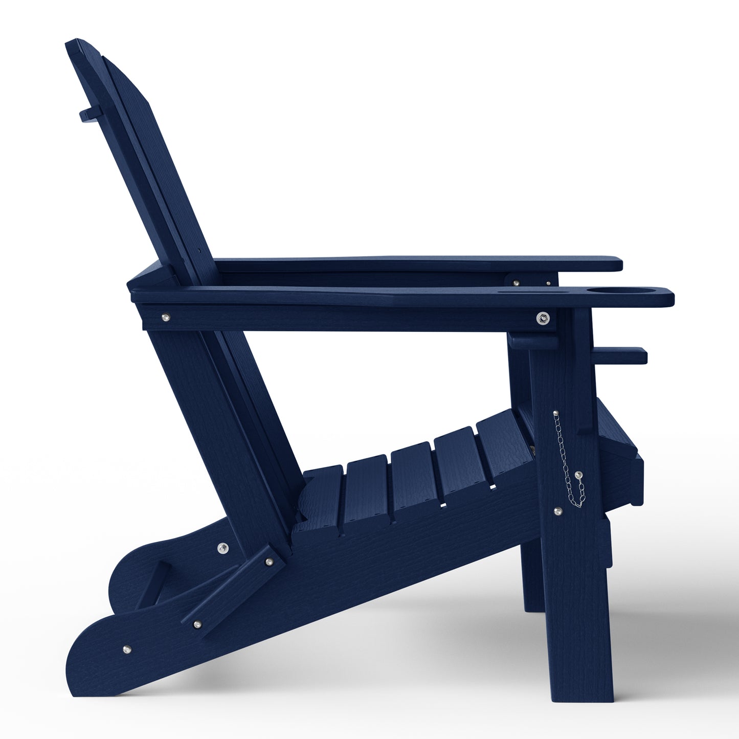 Chatham All-Weather Outdoor Folding Adirondack Chair with Cup Holder Navy Blue Seahawk Designs Adirondack Chairs