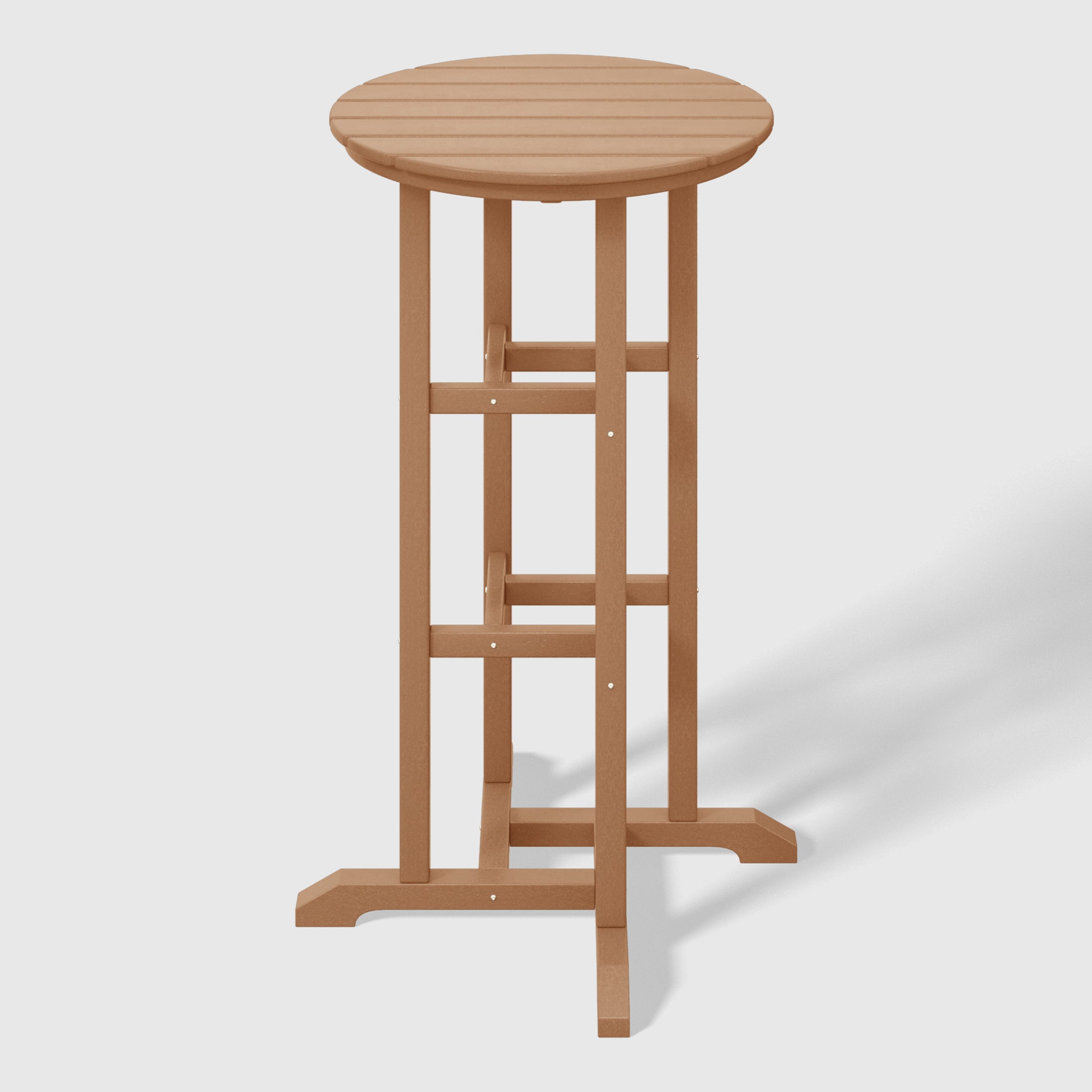 Stockholm All-Weather Outdoor Round Bar Bistro Table (42" Height) Teak Seahawk Designs Patio Bar Tables