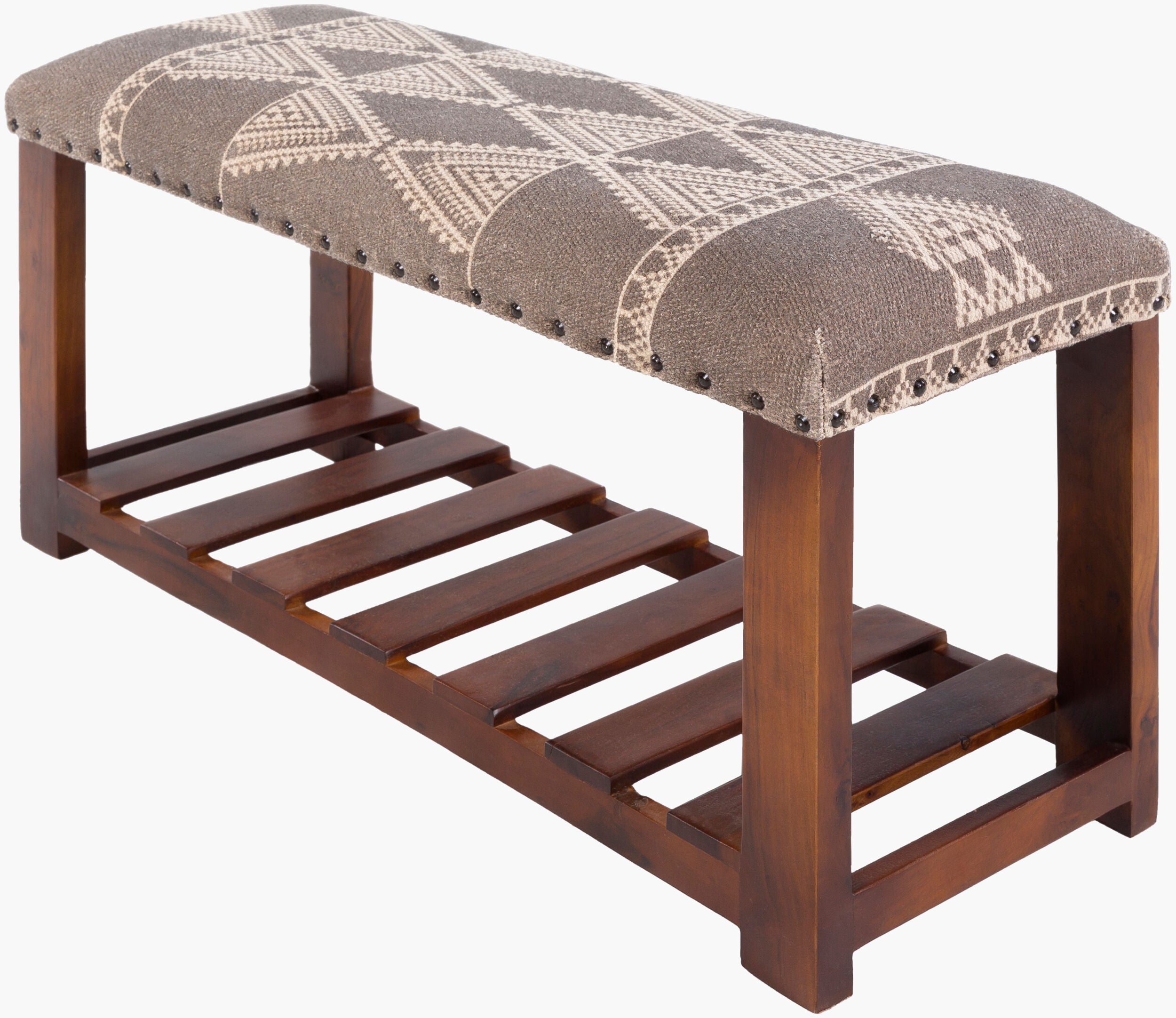 Asmara Bench — Dark Brown/Light Beige