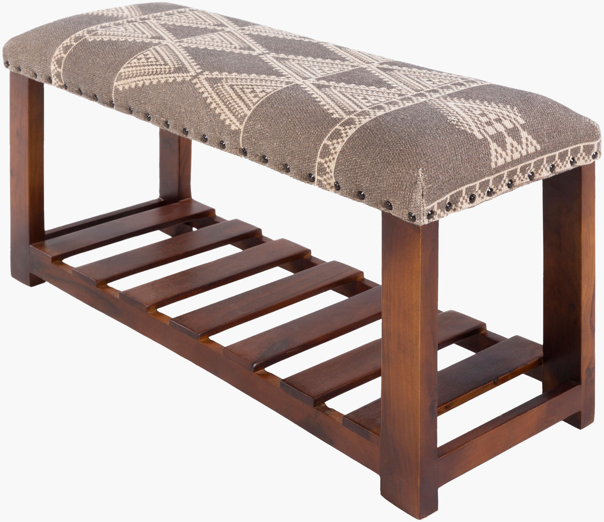 Asmara Bench — Dark Brown/Light Beige