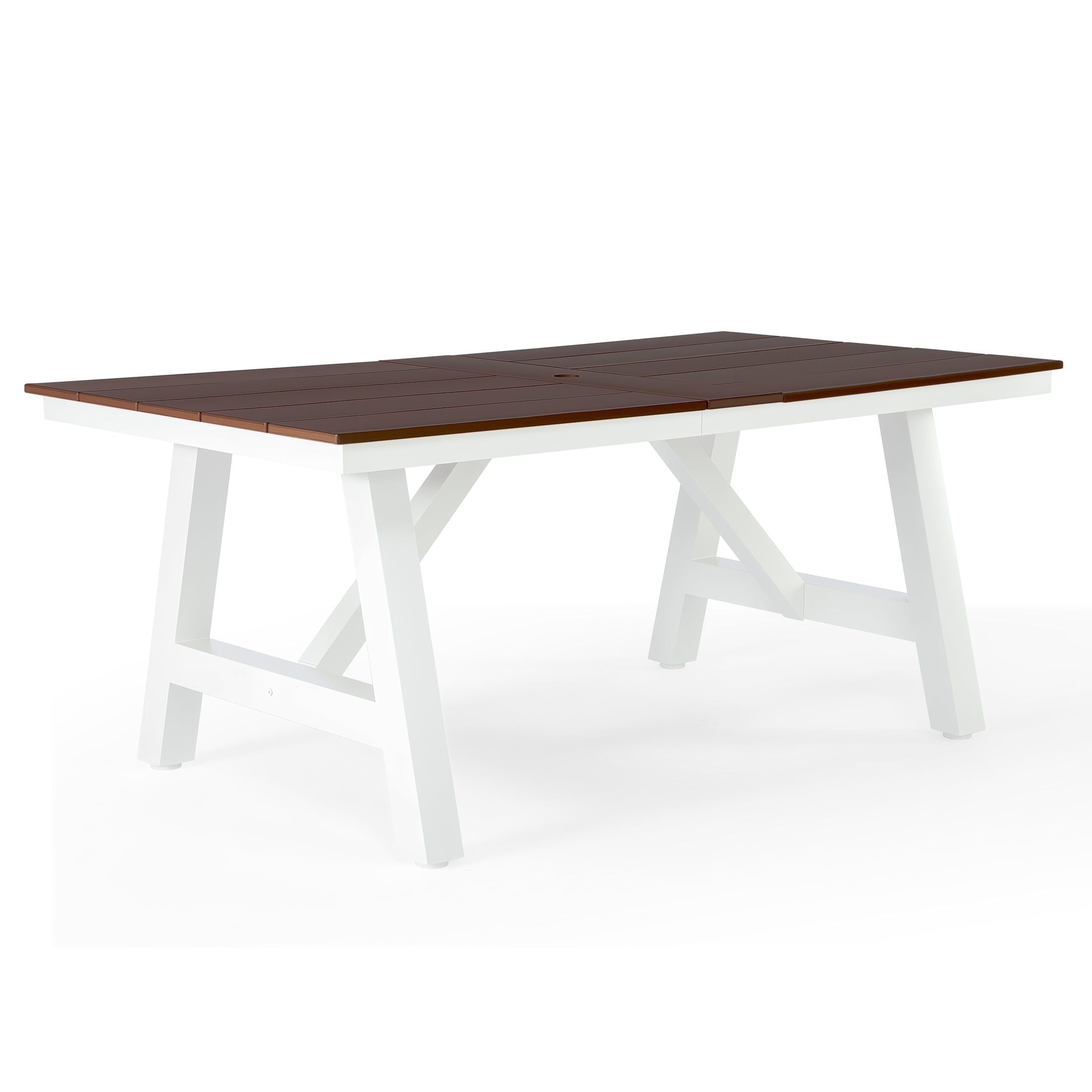 Vista 72" x 39" Rectangular Dining Table Dark Brown Seahawk Designs Patio Dining Tables