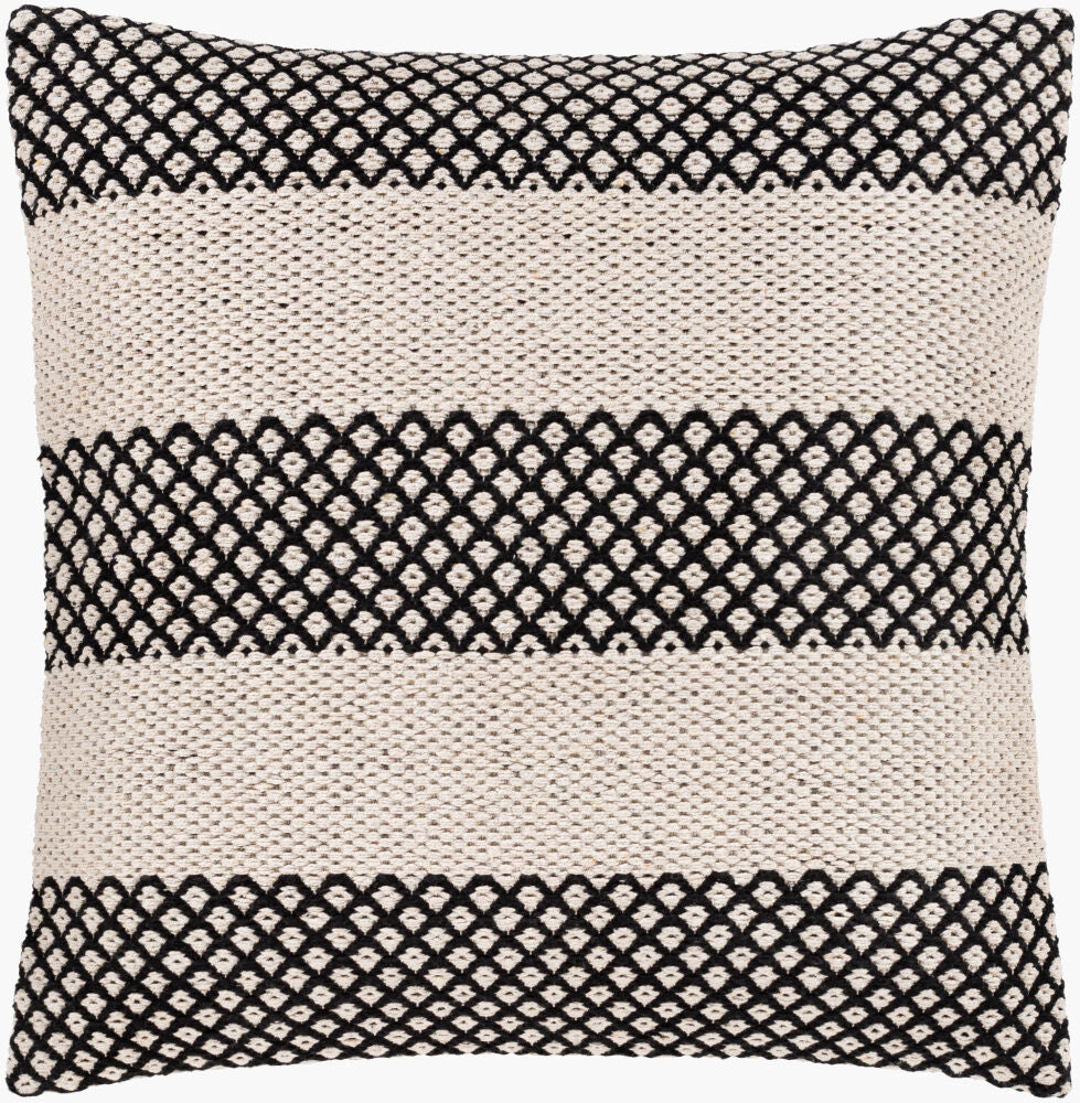 Ryder Accent Pillow — Black/Ivory