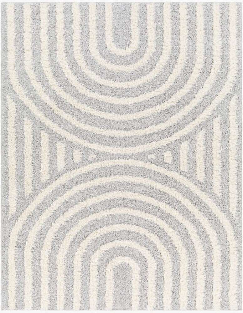 Rodos Machine Woven Rug — Light Slate/White