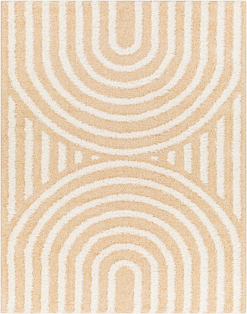 Rodos Machine Woven Rug — Mustard/White