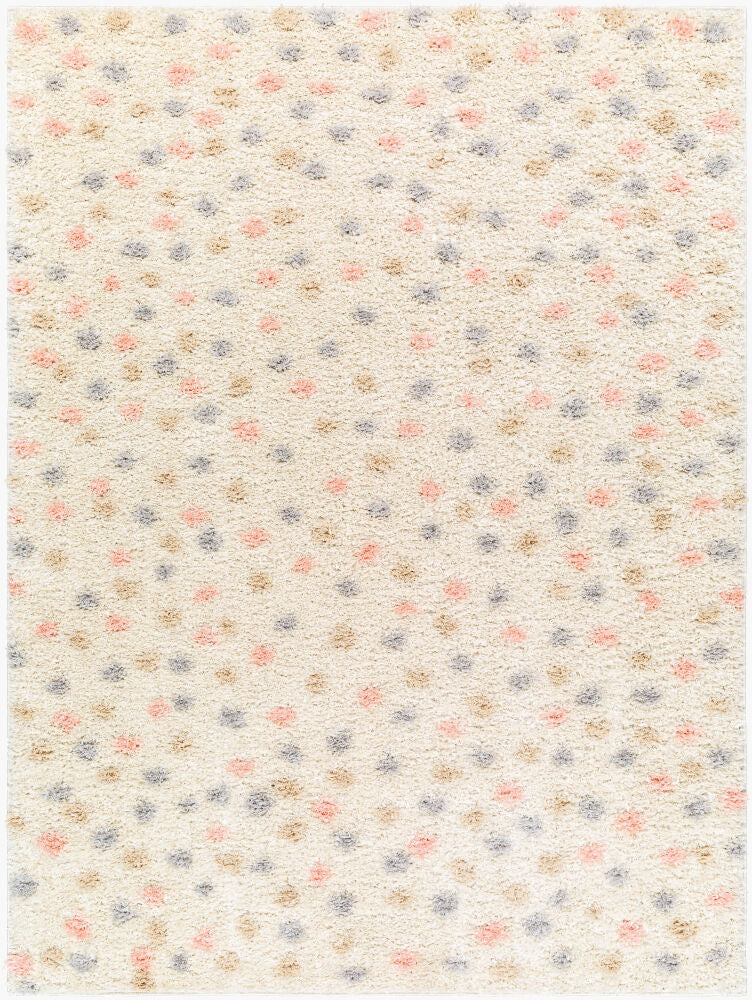 Rodos Machine Woven Rug — Beige/Light Pink