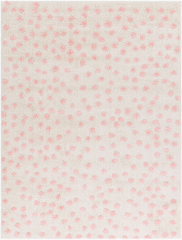 Rodos Machine Woven Rug — Beige/Light Pink