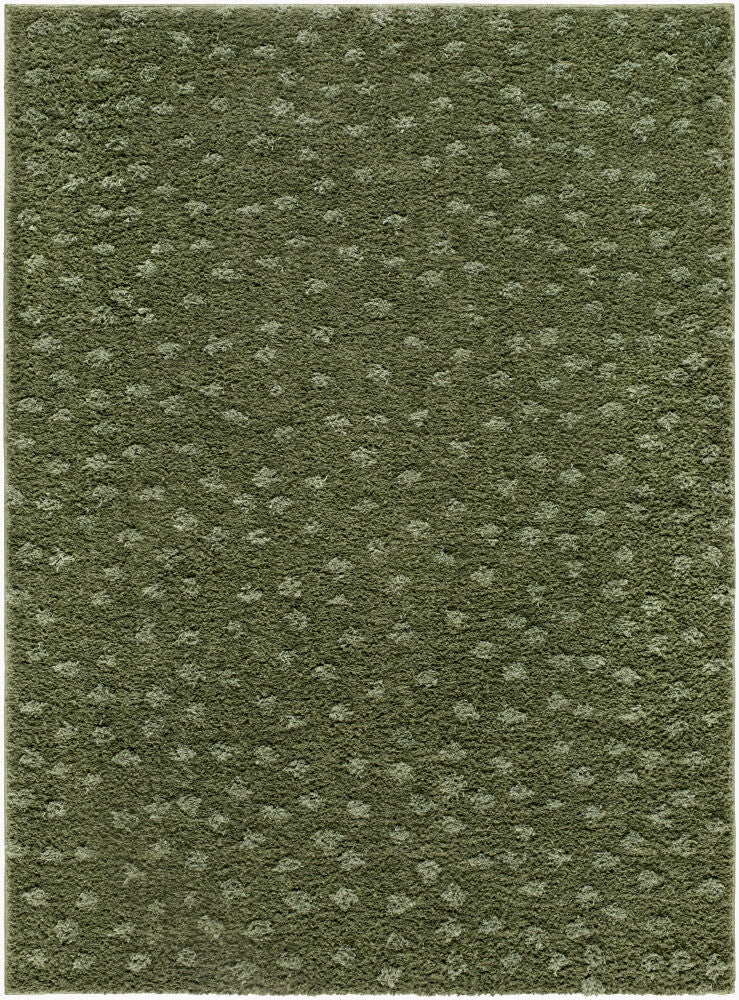 Rodos Machine Woven Rug — Dark Green/Medium Green
