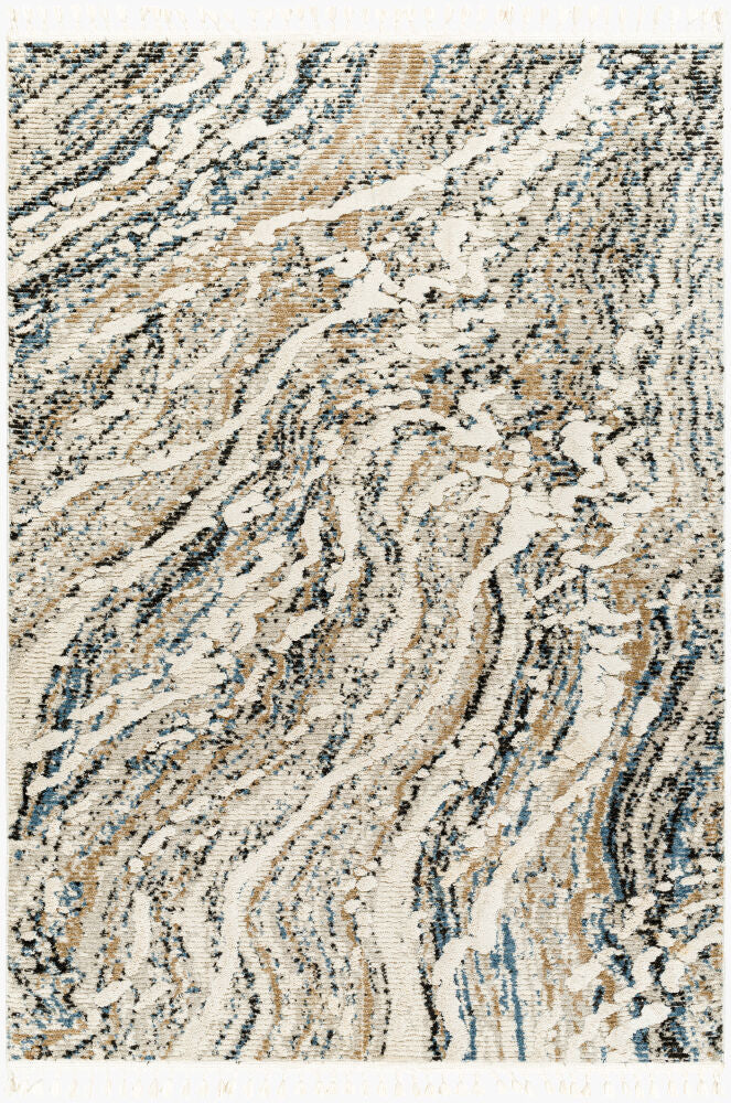 Rudy Machine Woven Rug — Charcoal/Cream