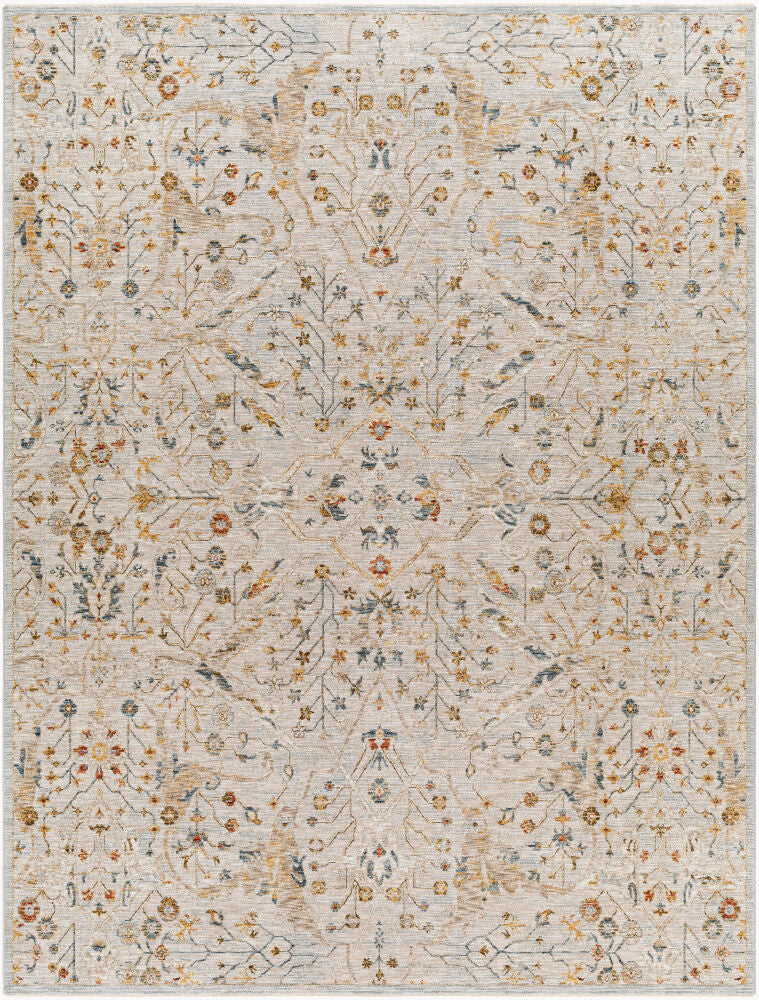 Reina Machine Woven Rug — Cream/Denim
