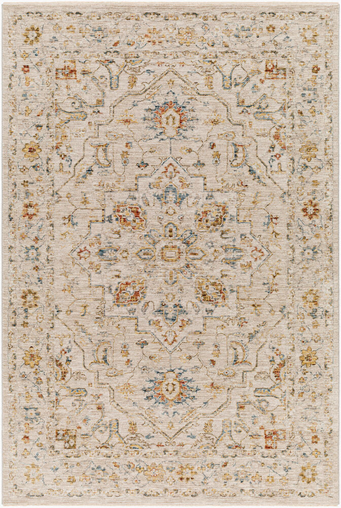 Reina Machine Woven Rug — Cream/Denim