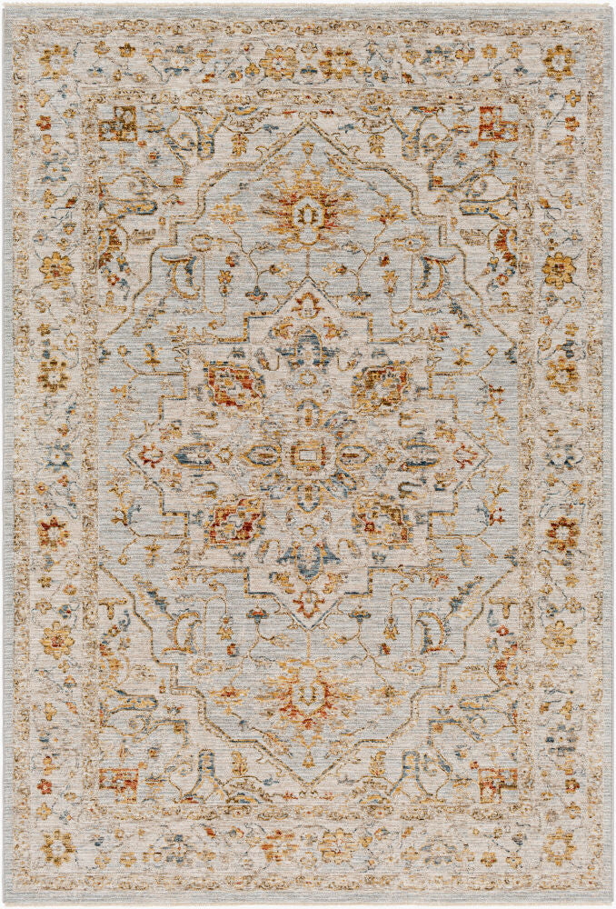 Reina Machine Woven Rug — Cream/Denim