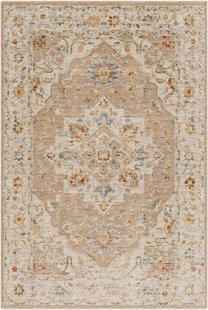Reina Machine Woven Rug — Cream/Denim