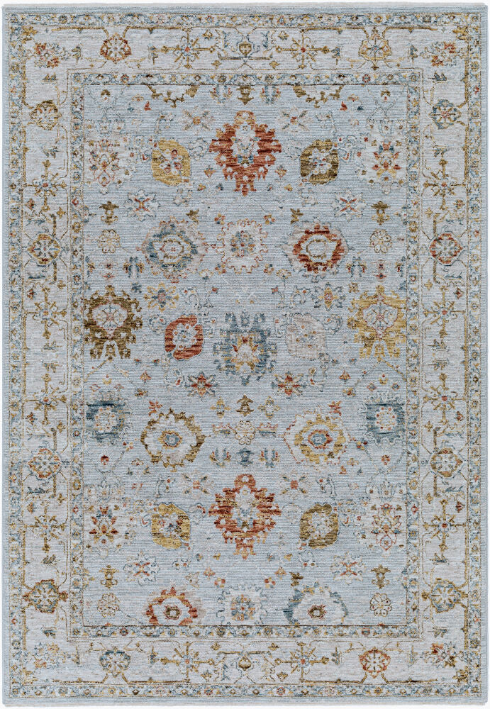 Reina Machine Woven Rug — Cream/Denim