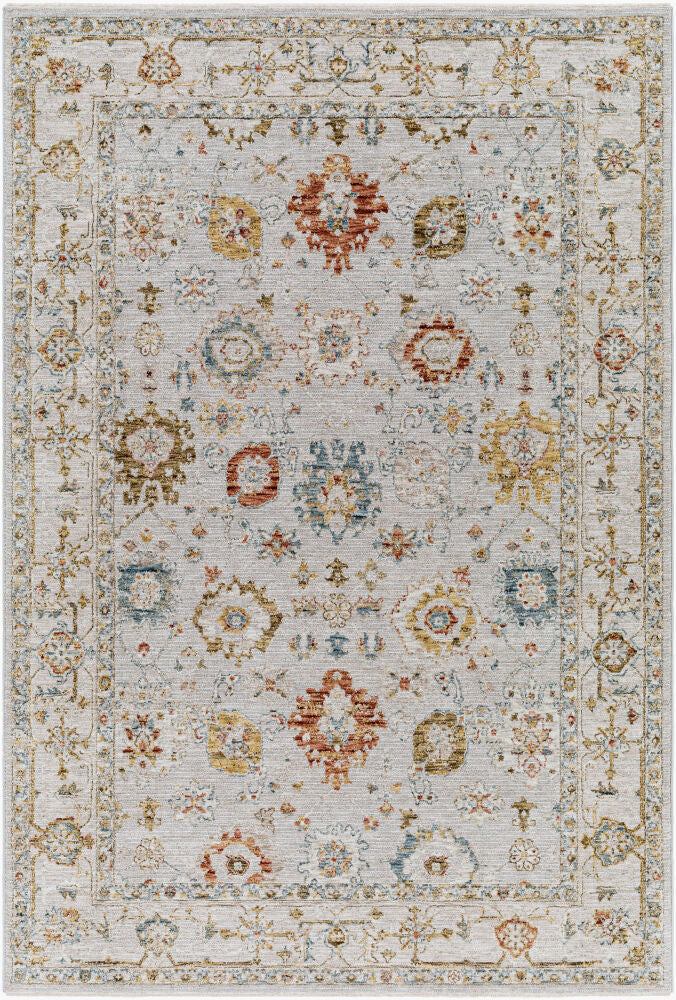 Reina Machine Woven Rug — Cream/Denim