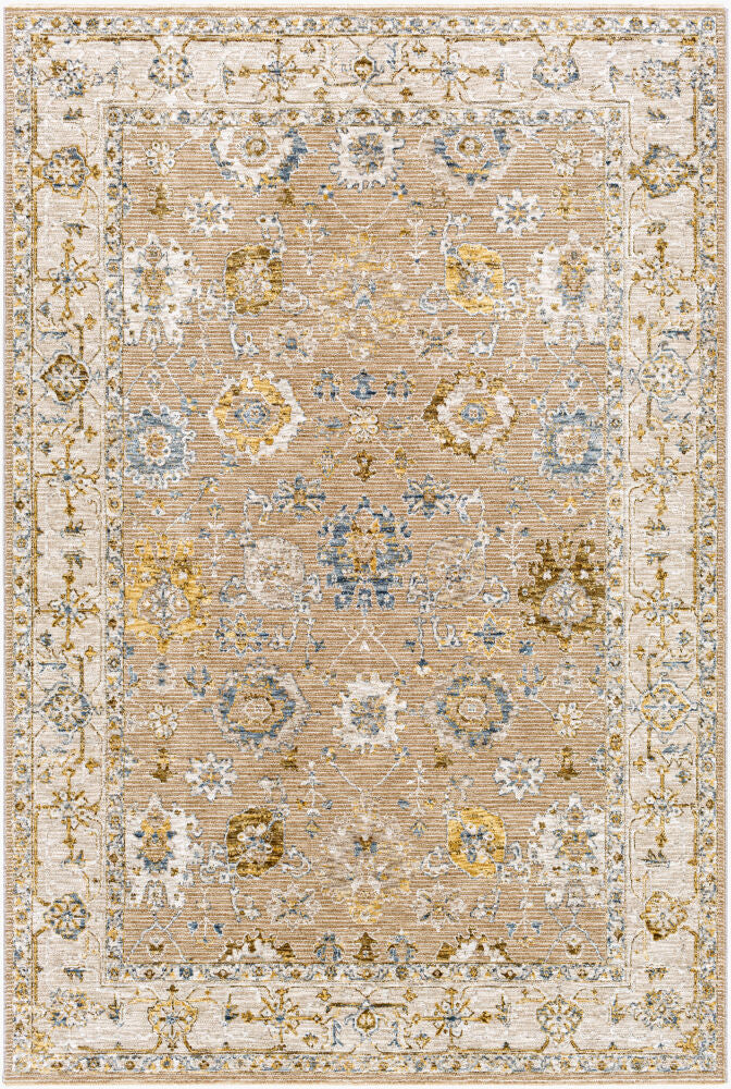 Reina Machine Woven Rug — Cream/Denim
