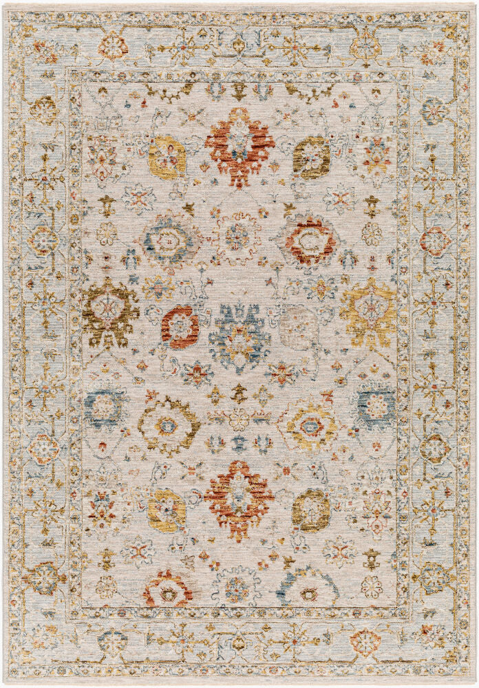 Reina Machine Woven Rug — Cream/Denim