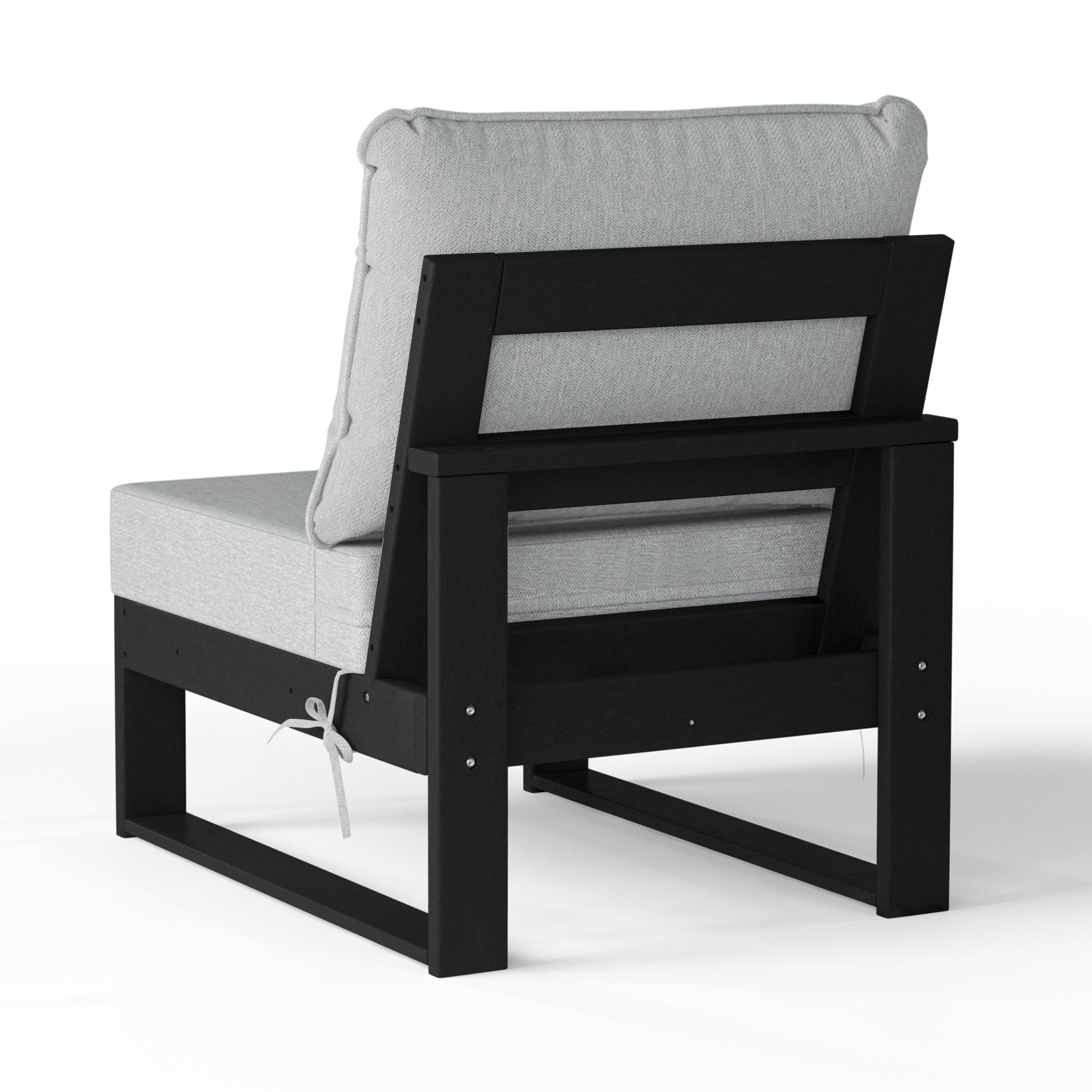 Signature All-Weather Outdoor Modular Deep Seating Cushioned Side Chair (Center Sectional Seat) Seahawk Designs Patio Chairs