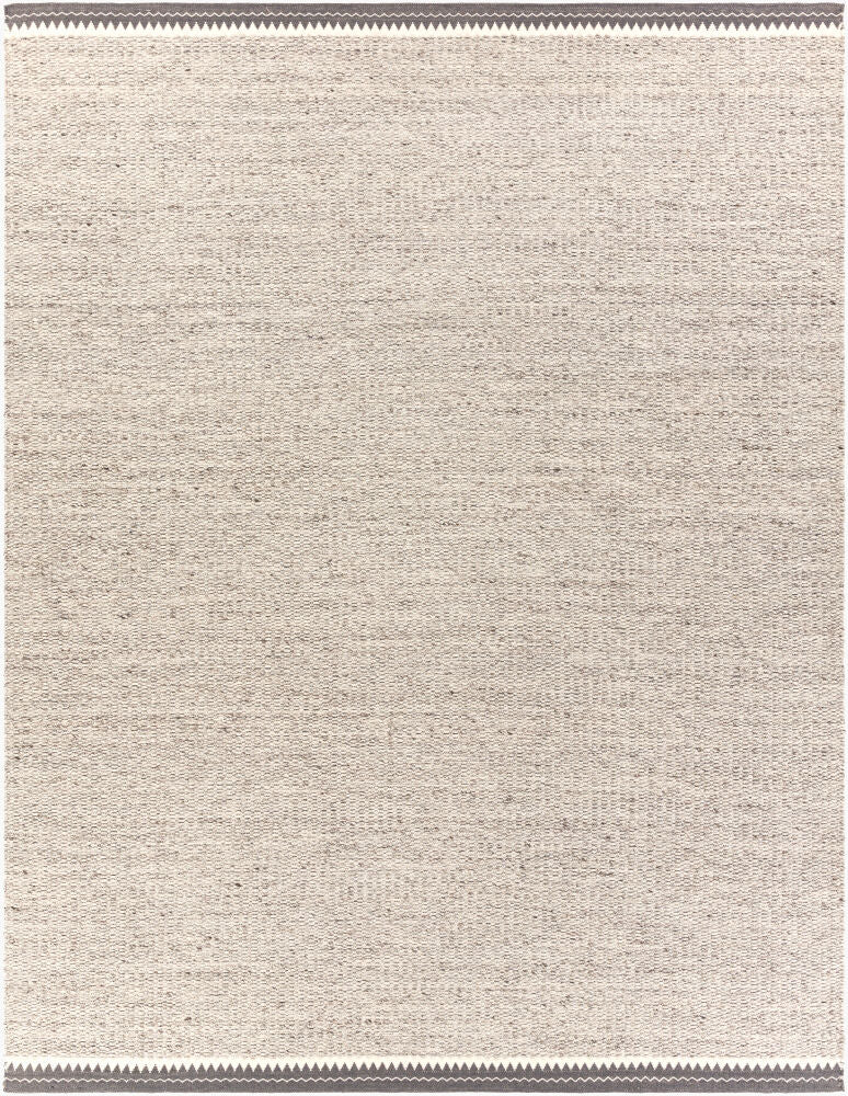 Retro Handmade Rug — Charcoal/Ivory