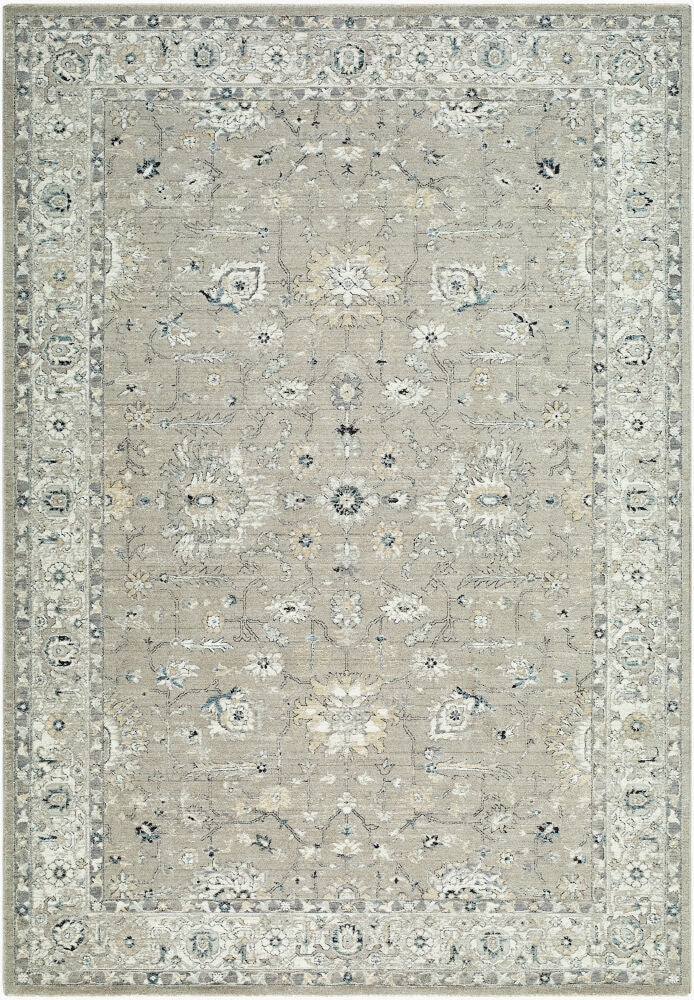 Reflection Machine Woven Rug — Beige/Blue