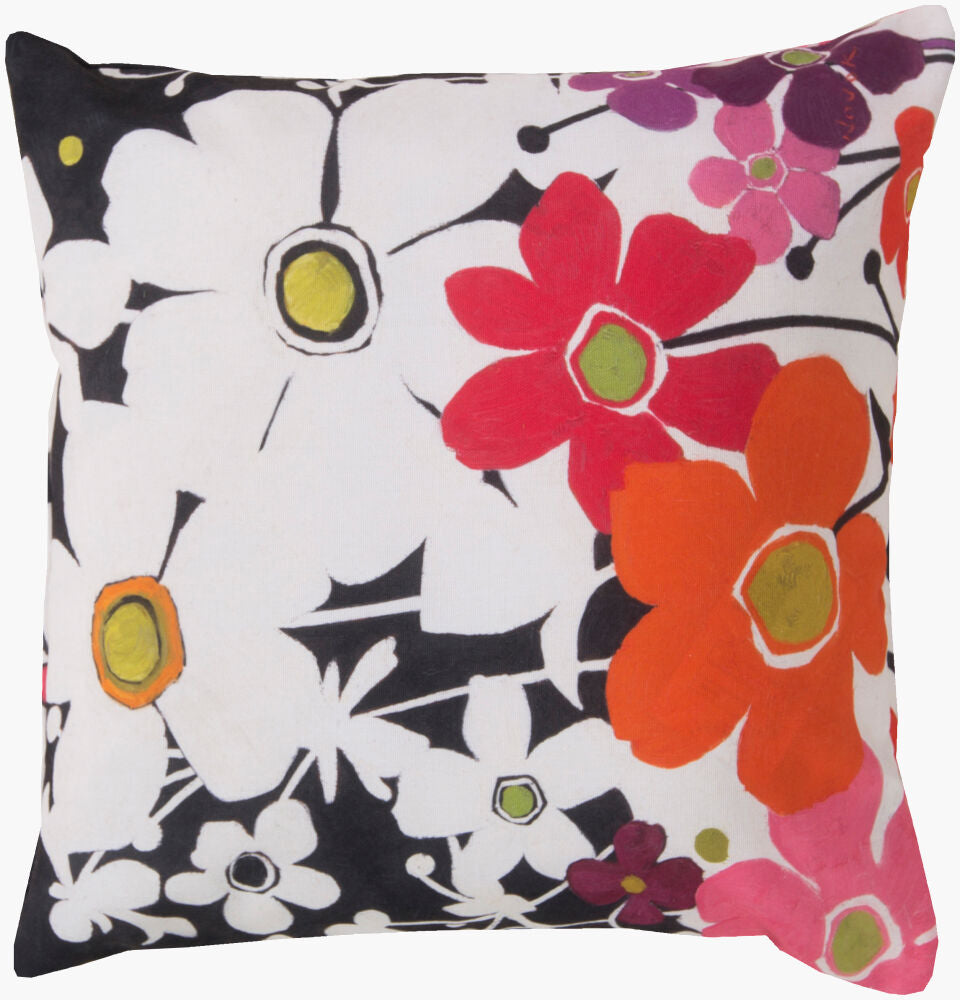 Rain Accent Pillow — Black/Burnt Orange