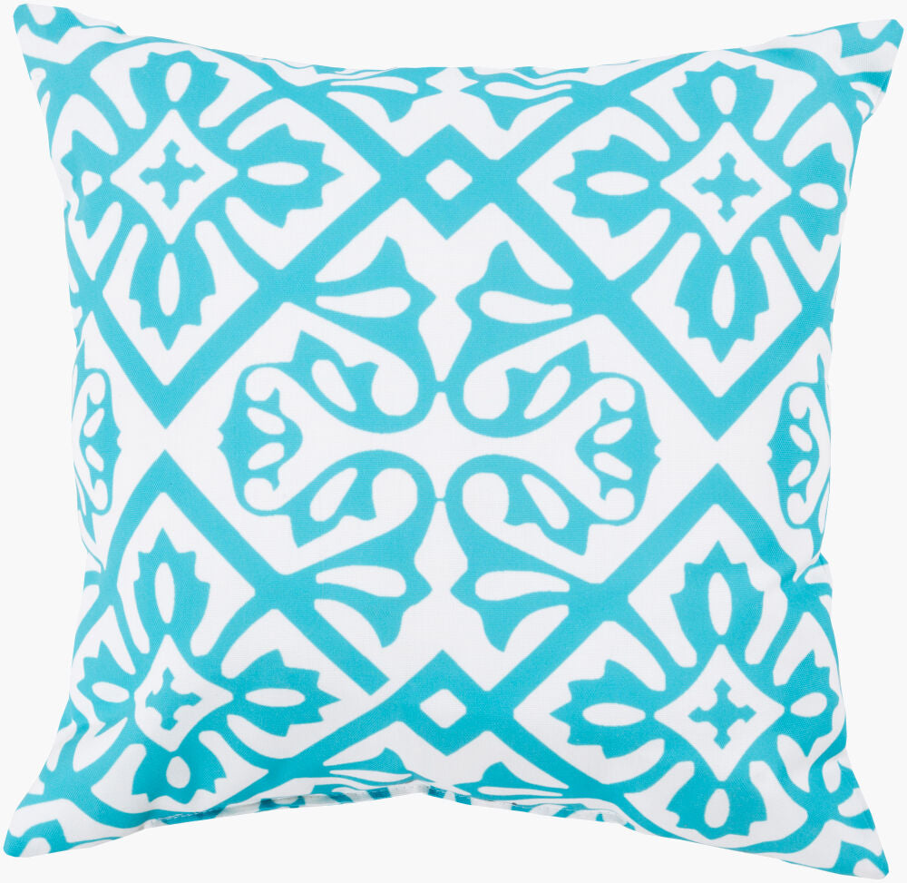 Rain Accent Pillow — Aqua/Blush