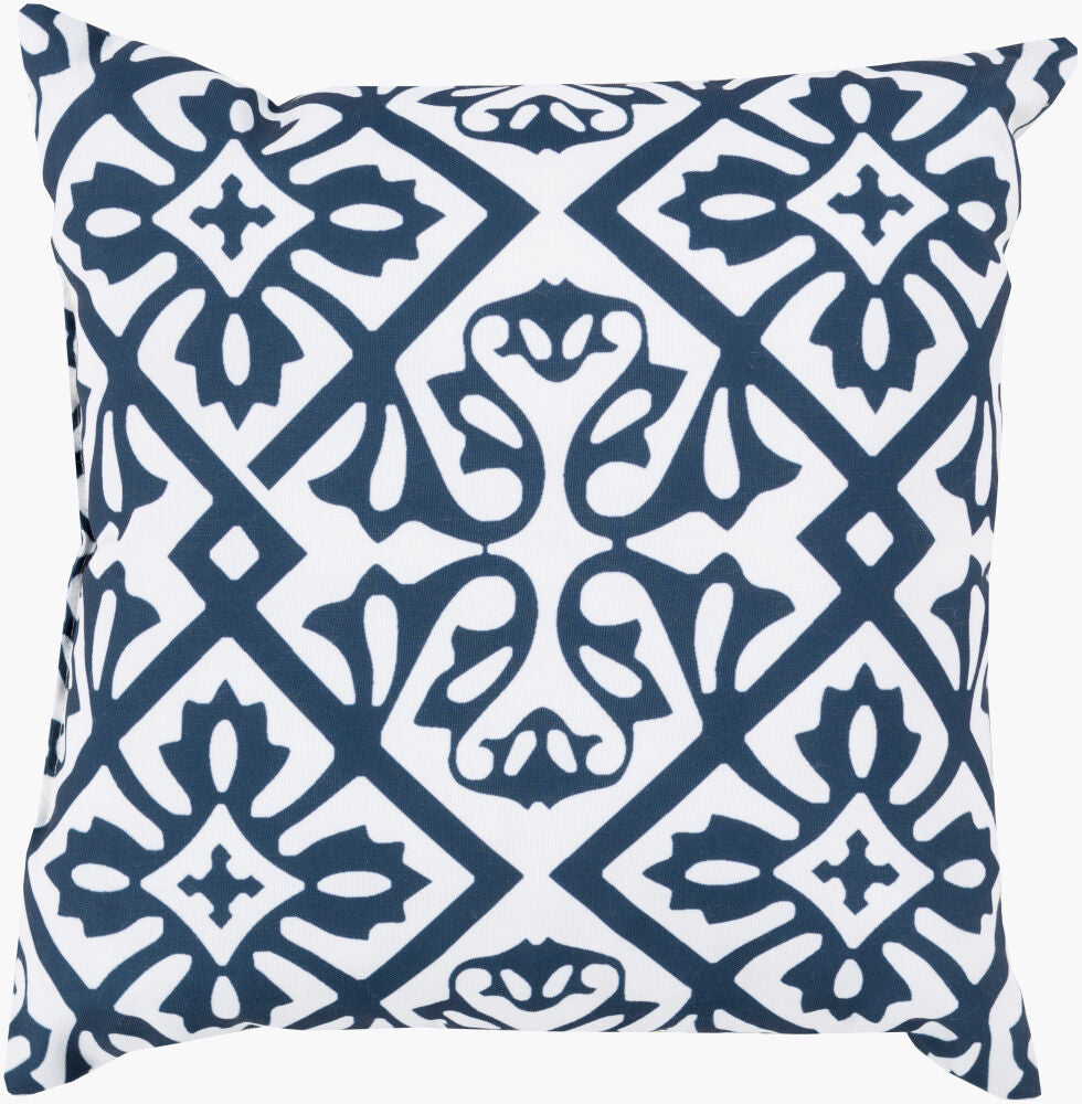 Rain Accent Pillow — Blush/Navy