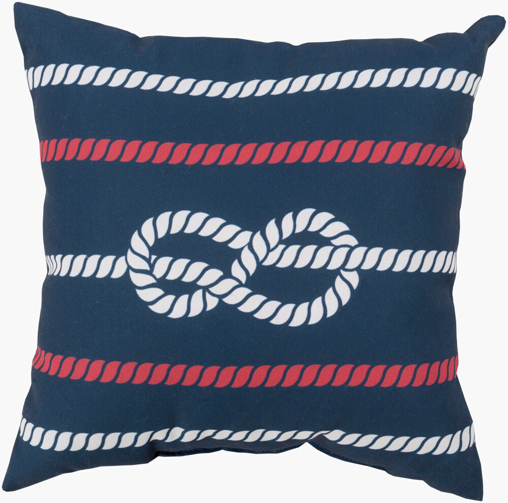 Rain Accent Pillow — Blush/Navy