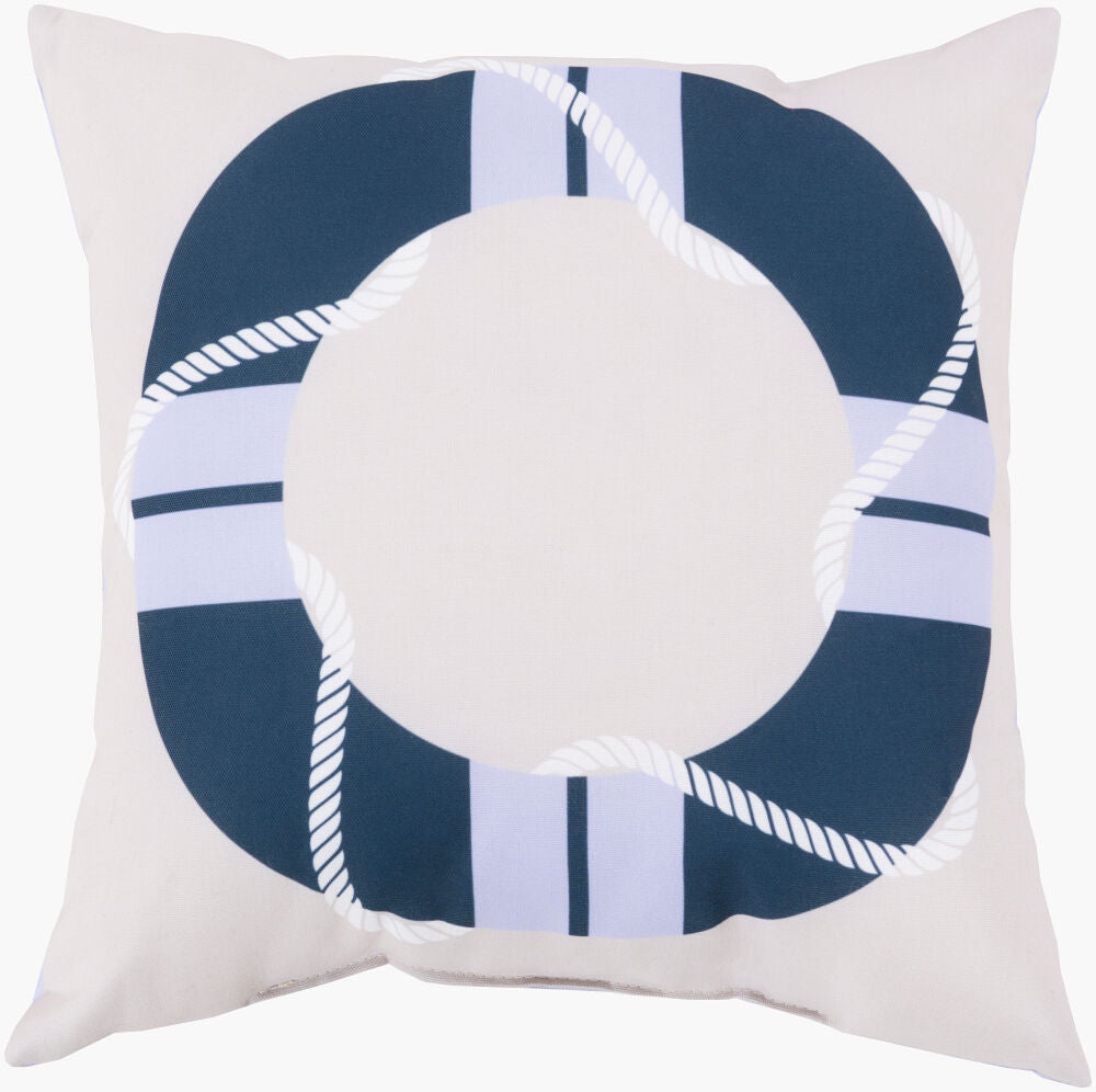 Rain Floor Pillow — Dark Blue/Light Gray
