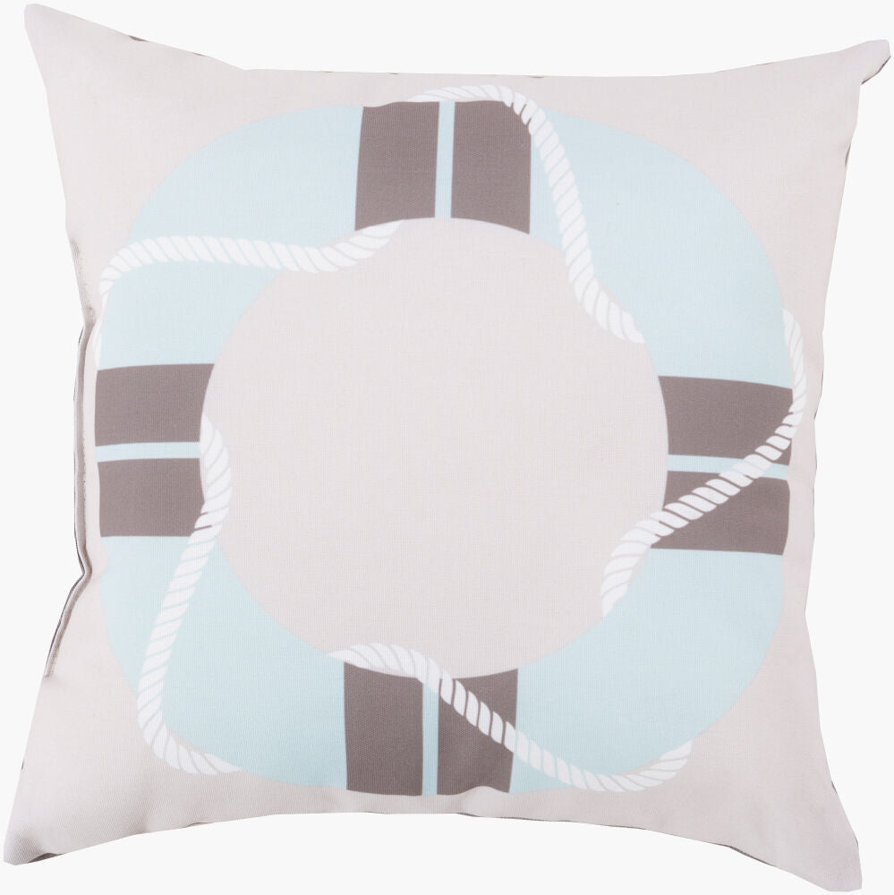 Rain Floor Pillow — Dark Brown/Light Gray