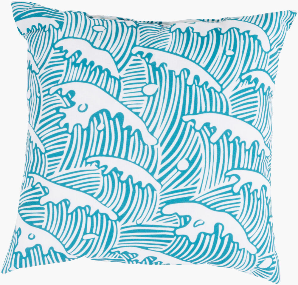 Rain Floor Pillow — Aqua/Blush