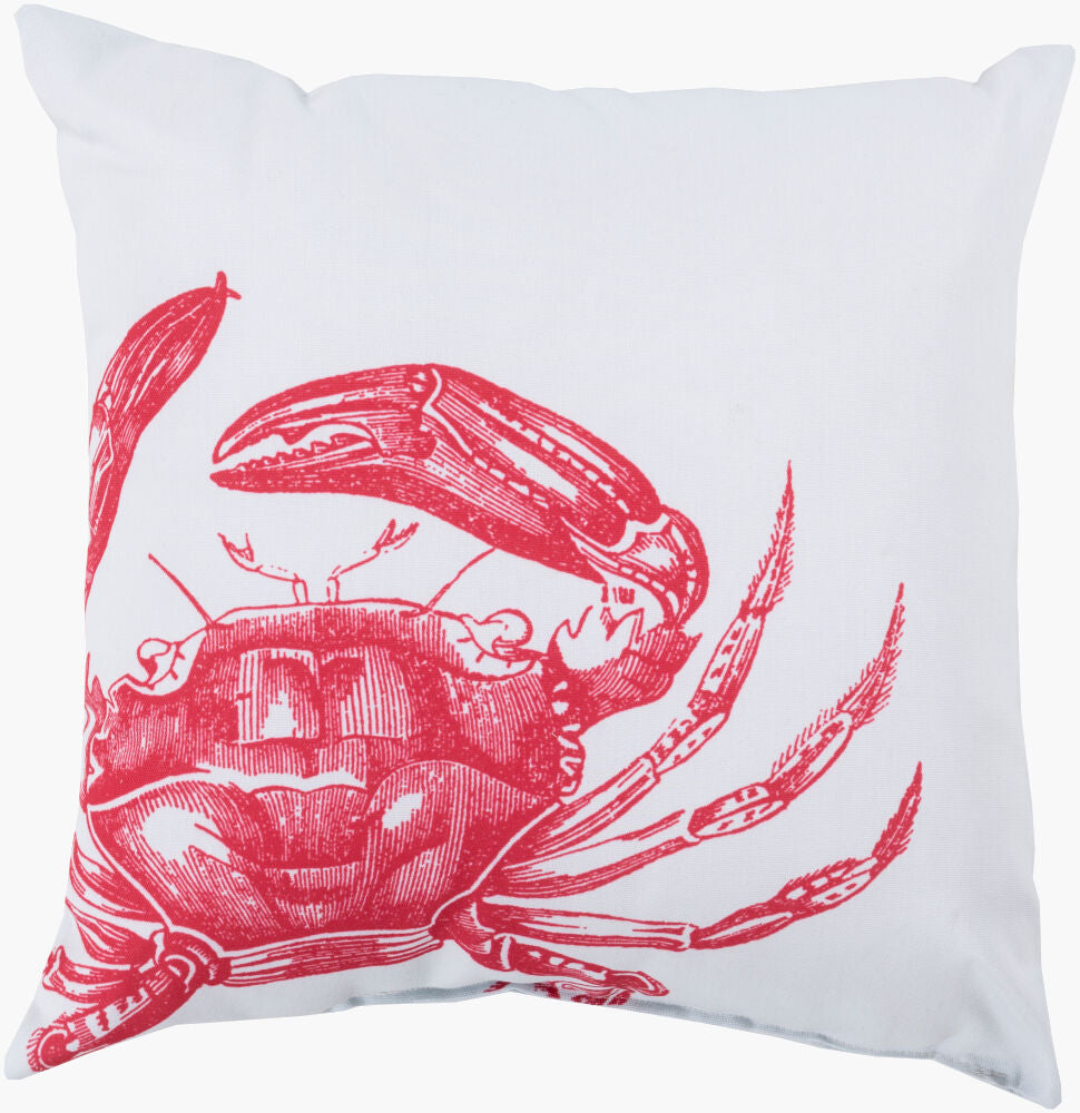 Rain Accent Pillow — Ice Blue/Red