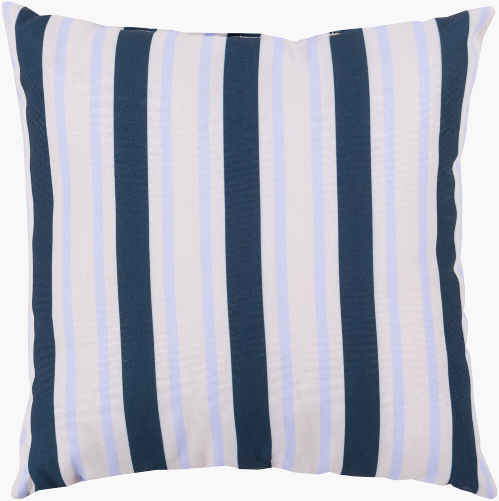 Rain Accent Pillow — Light Gray/Navy