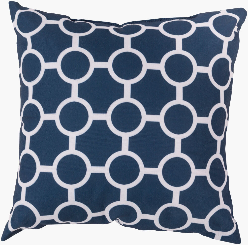 Rain Accent Pillow — Dark Blue/Light Gray