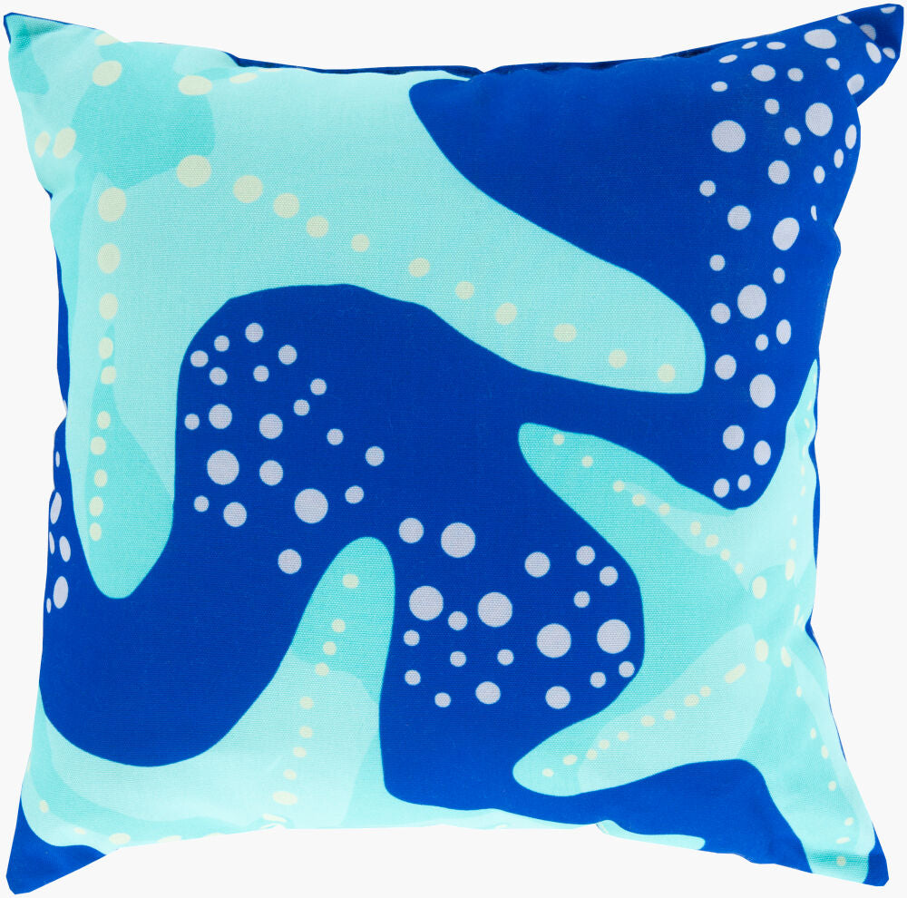 Rain Accent Pillow — Aqua/Blue
