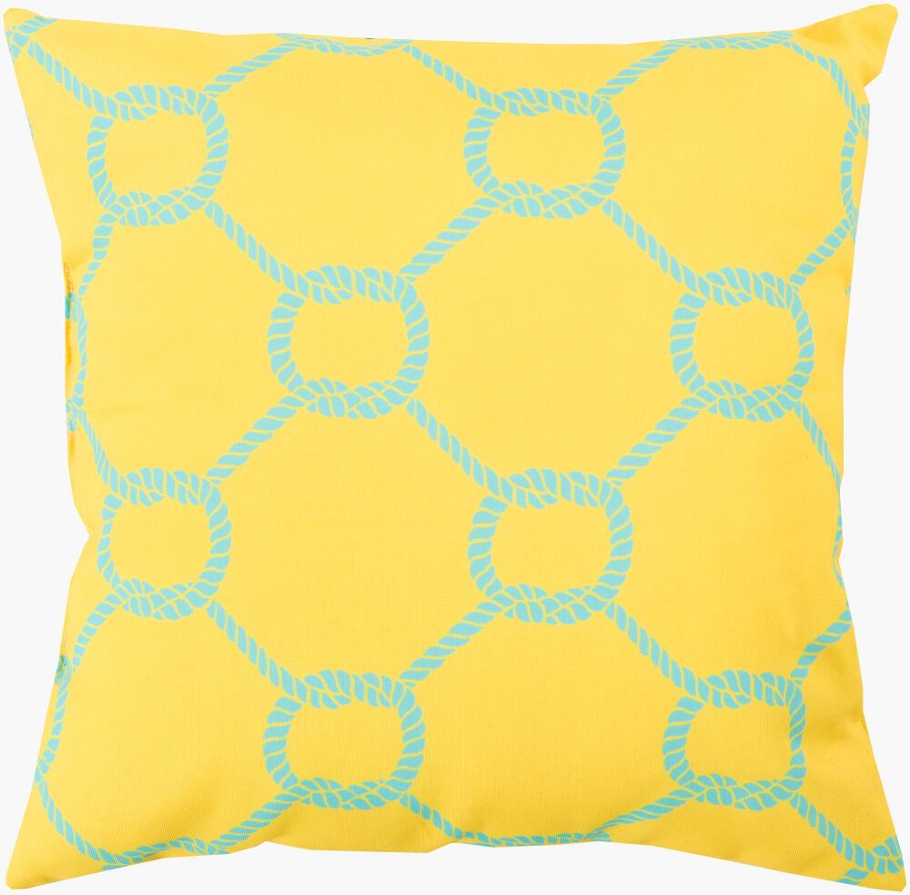 Rain Accent Pillow — Aqua/Orange