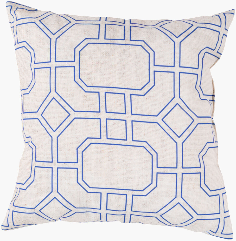 Rain Accent Pillow — Dark Blue/Light Gray