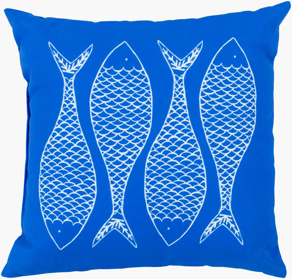 Rain Accent Pillow — Dark Blue/Ivory