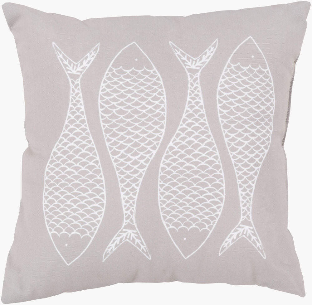Rain Accent Pillow — Off-White/Taupe