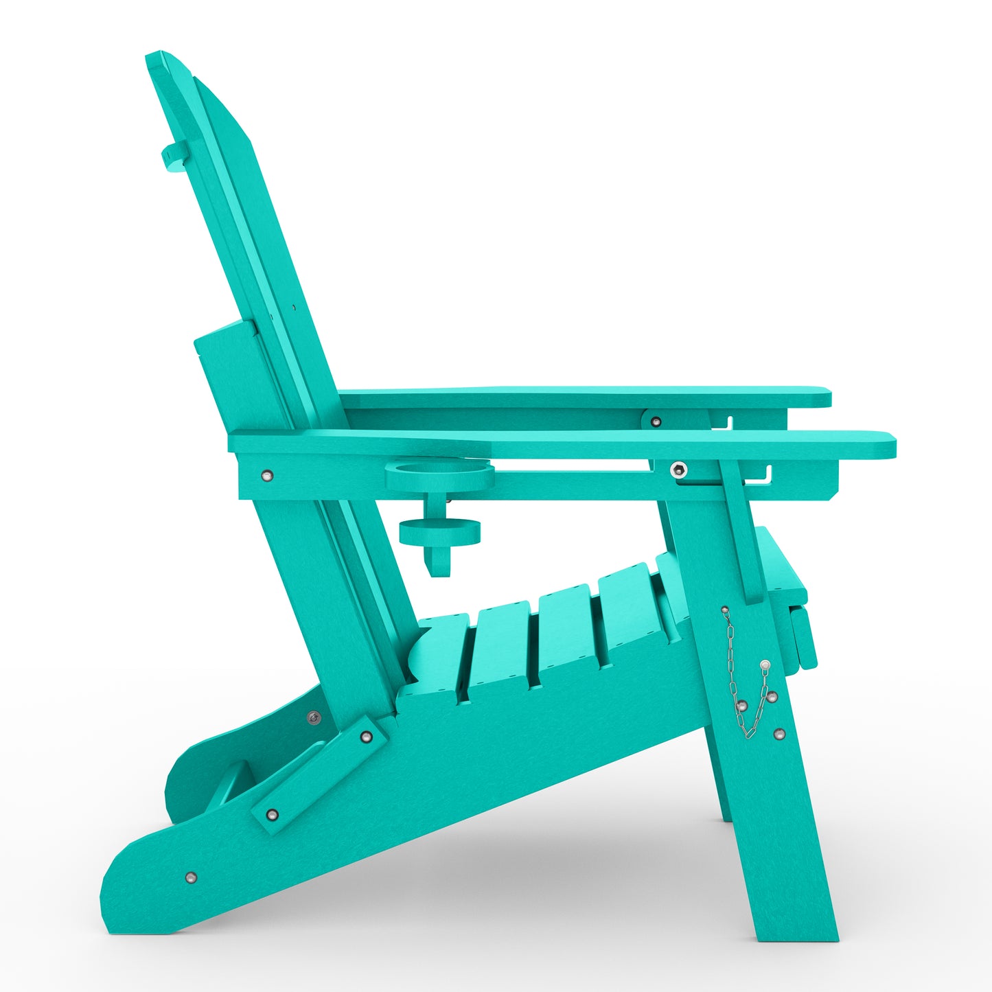 Chatham Folding Adjustable Adirondack Chair with Cup Holder and Hideaway Ottoman Turquoise Seahawk Designs Adirondack Chairs