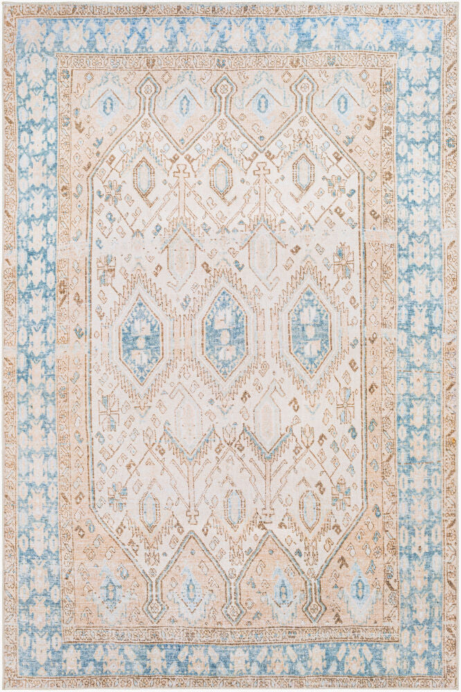 Regen Machine Woven Rug — Cream/Mustard