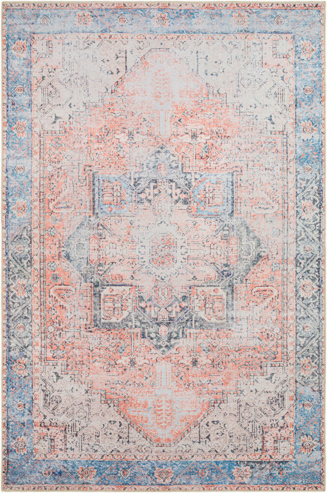 Regen Machine Woven Rug — Charcoal/Dark Blue