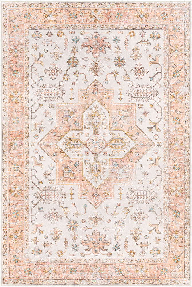 Regen Machine Woven Rug — Amber/Aqua