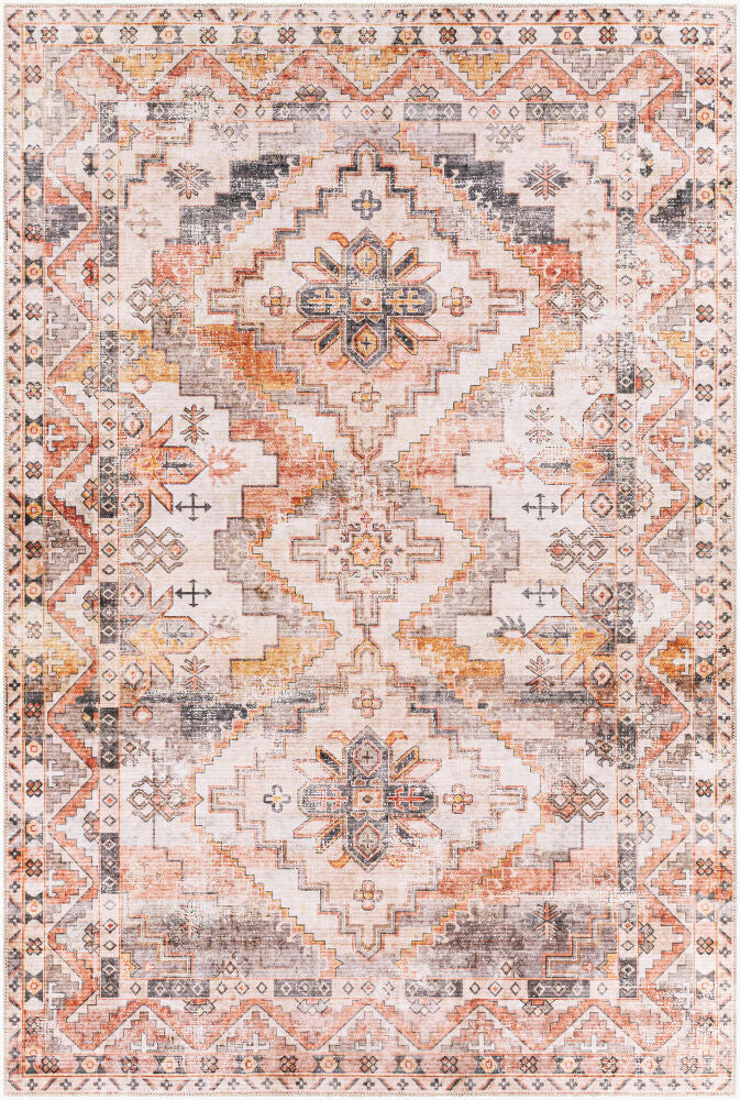Regen Machine Woven Rug — Beige/Black