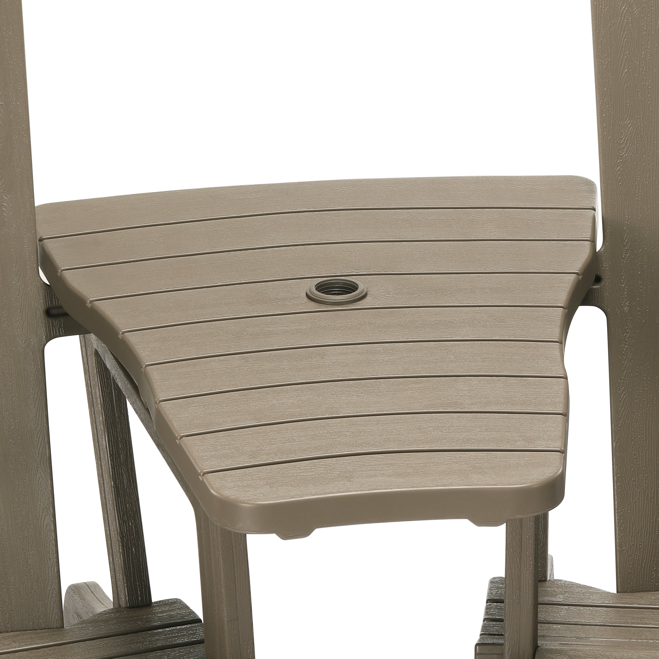 Set of Snap'n Lock Adirondack Chairs with Connecting Wedge Table (No Tools or Hardware) Seahawk Designs Adirondack Chairs