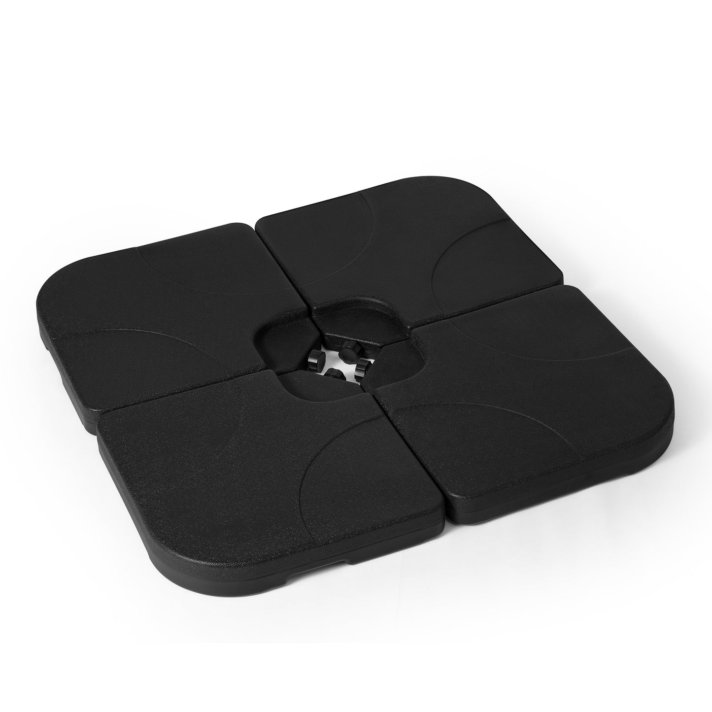 Kona 4-Piece Standard Umbrella Weights – Cross Base Black Seahawk Designs Patio Umbrella Bases & Braces