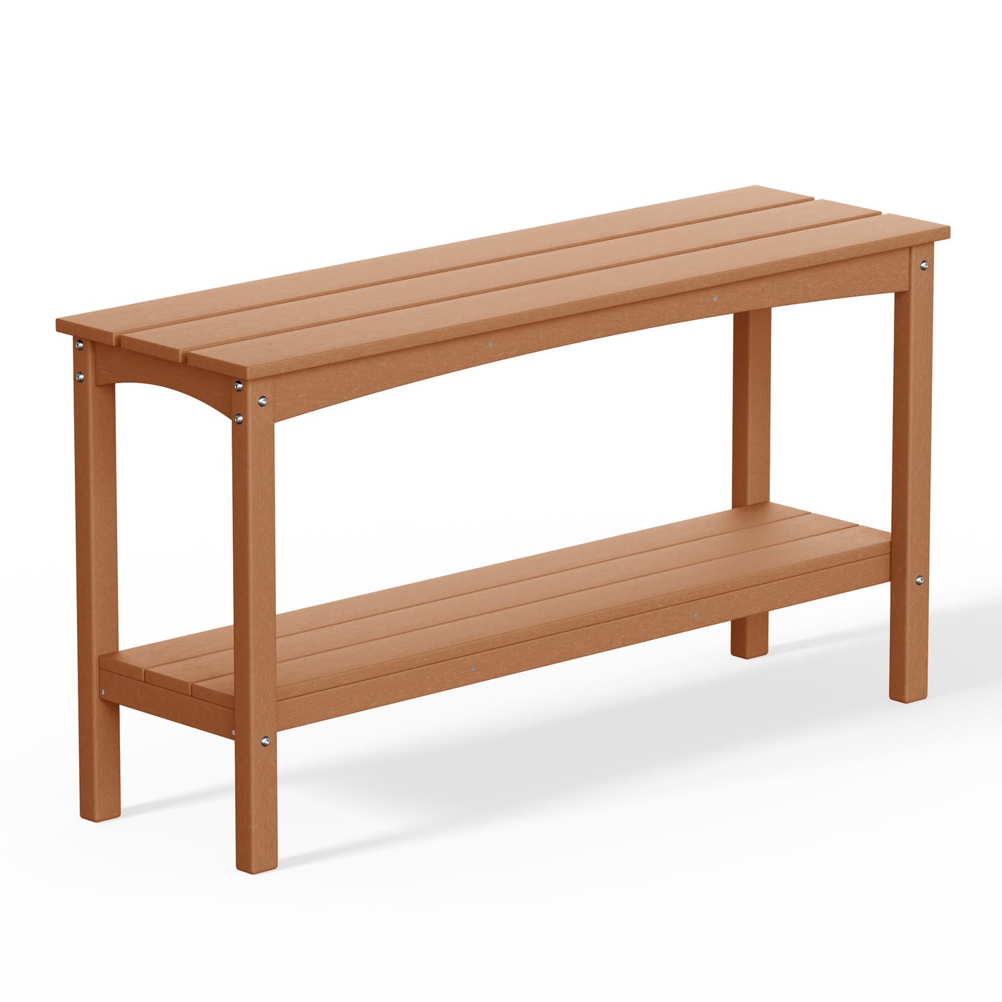 Tuscany All-Weather Outdoor Two Shelf Patio Bar Console Table (55" Wide) Teak Seahawk Designs Outdoor Console Tables