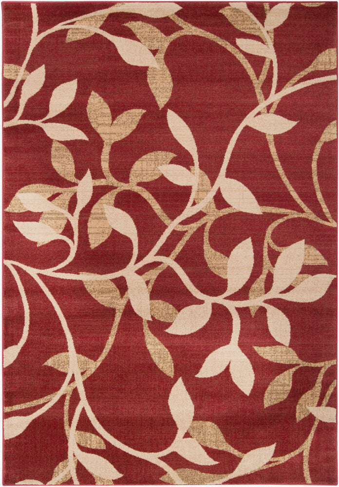 Riley Machine Woven Rug — Burgandy/Dark Brown