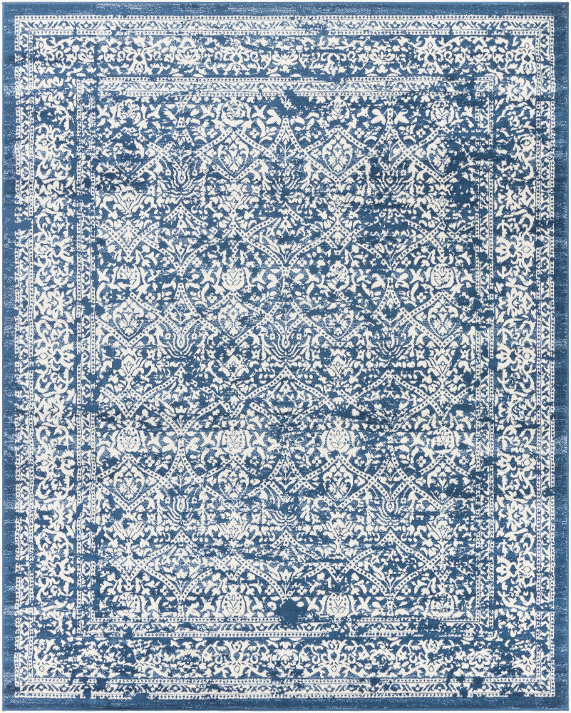 Roma Machine Woven Rug — Cream/Dark Blue