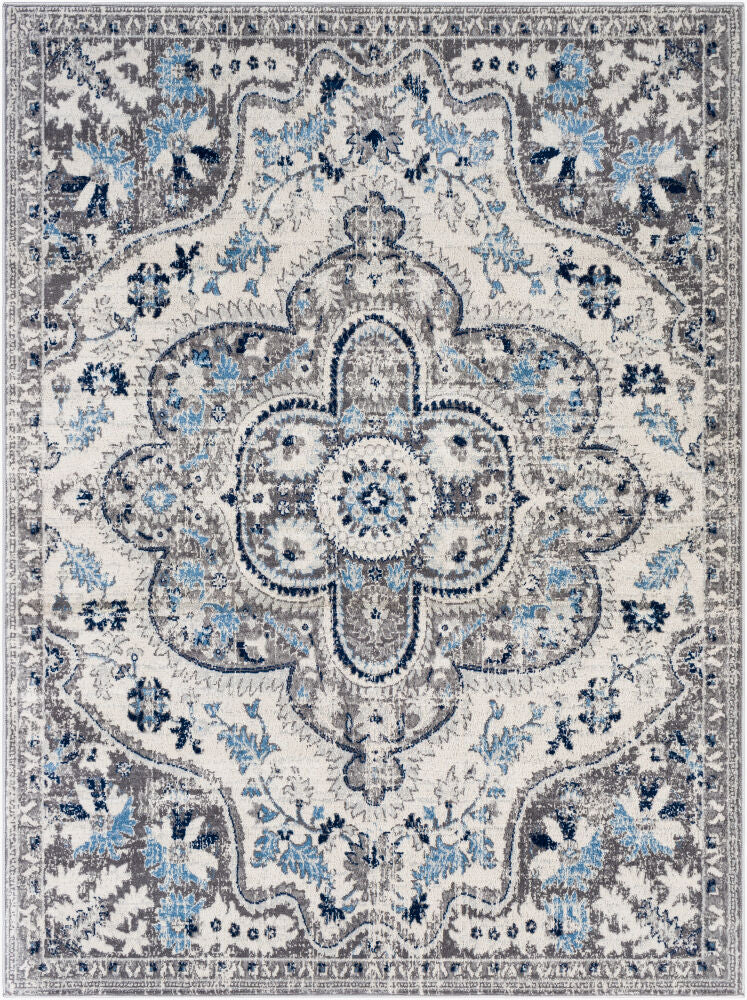 Roma Machine Woven Rug — Charcoal/Ivory